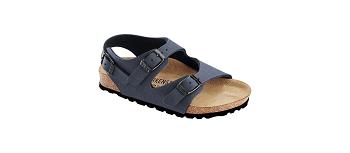 Sandále Birkenstock Roma Birkibuc Narrow Detske Námornícka Modrá | SK 461ZUT